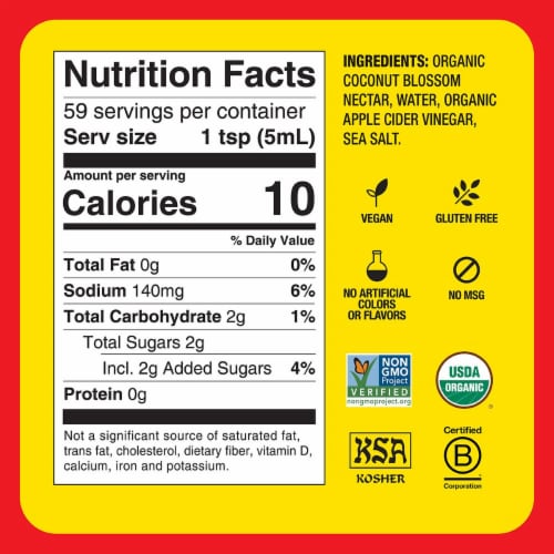 Bragg® Organic Coconut Liquid Aminos Soy-Free Seasoning Perspective: bottom