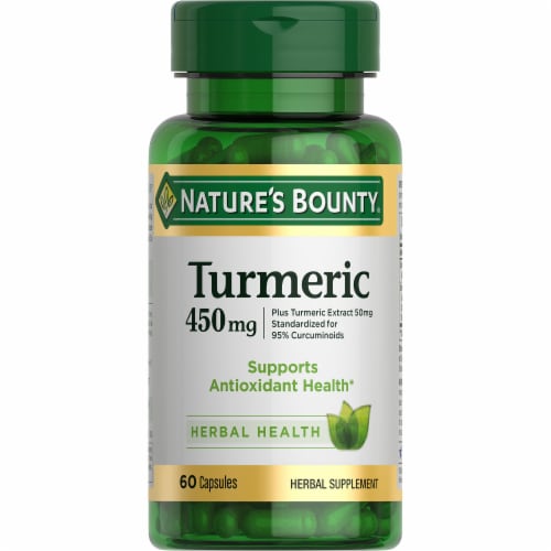 Nature's Bounty Turmeric 450mg Antioxident Health Capsules Perspective: bottom
