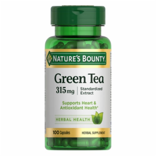 Nature's Bounty Green Tea Extract with EGCG 315 mg Capsules Perspective: bottom