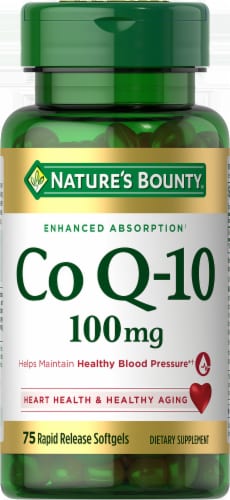 Nature's Bounty CoQ10 100 mg Rapid Release Softgels Perspective: bottom