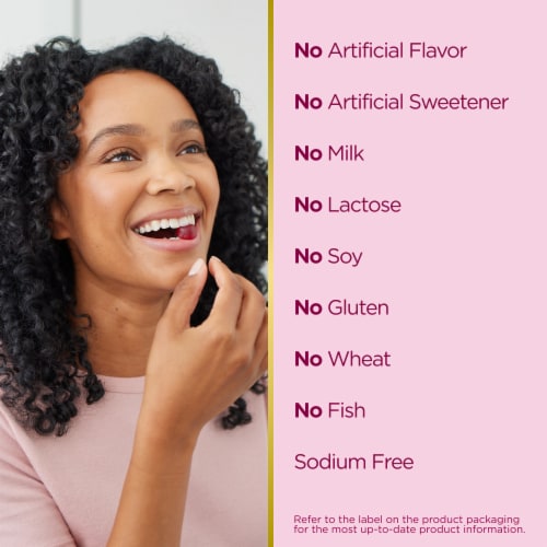 Nature's Bounty Optimal Solutions Women's Raspberry Gummy Multivitamins, 50mg Collagen Perspective: bottom