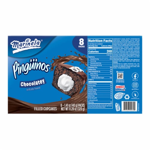 Marinela® Pinguinos® Chocolate Creme Filled Cupcakes Perspective: bottom