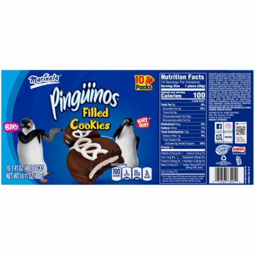 Marinela Pinguinos Filled Cookies Perspective: bottom