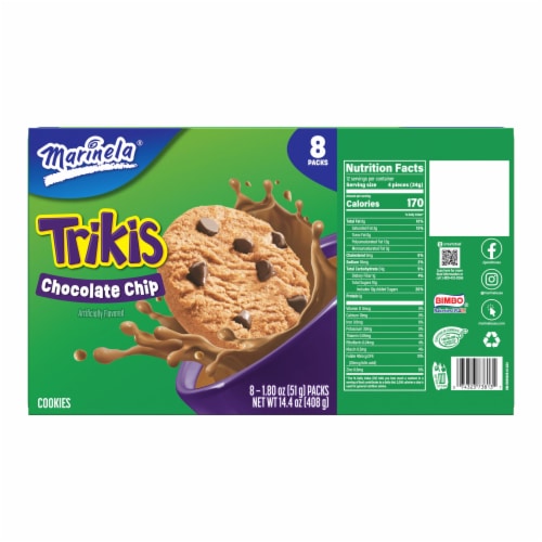 Marinela Trikis Chocolate Chip Cookies Perspective: bottom