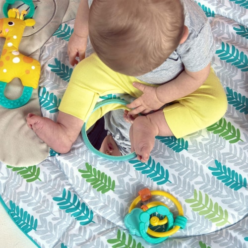 Bright Starts Hug n Cuddle Elephant Baby Gym and Tummy Time Play Mat with Toys 1 Piece Mariano s