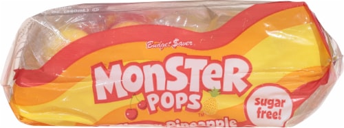Budget Saver Sugar Free Cherry-Pineapple Monster Ice Pops Perspective: bottom