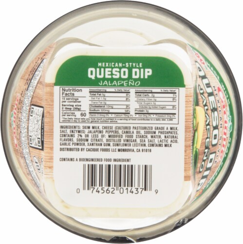 Cacique Mexican-Style Jalapeno Queso Dip Perspective: bottom