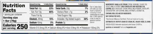 Haagen-Dazs Vanilla Milk Chocolate Ice Cream Bars Perspective: bottom