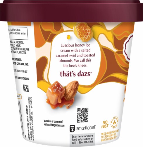 Haagen Dazs® Honey Salted Caramel Almond Gluten Free Ice Cream Perspective: bottom