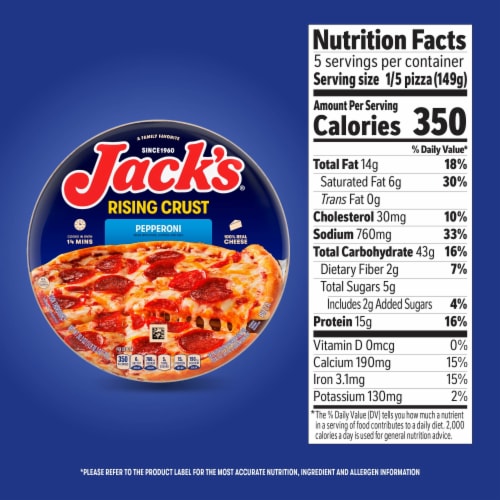 Jack’s Rising Crust Pepperoni Pizza Rising Crust Pizza Frozen Perspective: bottom