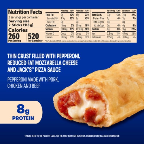 Jack’s Pull-Apart Pepperoni Pizza Sticks Perspective: bottom