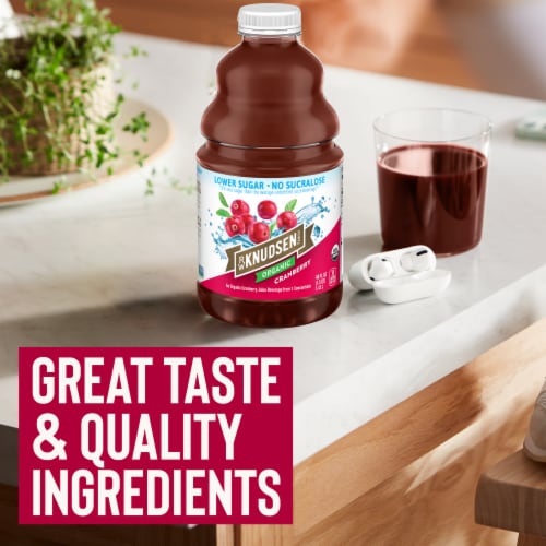 RW Knudsen Family Lower Sugar Organic Cranberry Juice Beverage Perspective: bottom