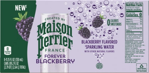 Maison Perrier™ Blackberry Flavored Sparkling Water Cans Perspective: bottom