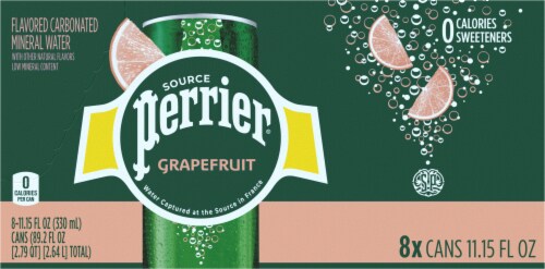 Perrier® Pink Grapefruit Carbonated Mineral Water Perspective: bottom