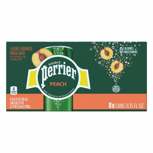 Perrier® Peach Sparkling Mineral Water Perspective: bottom