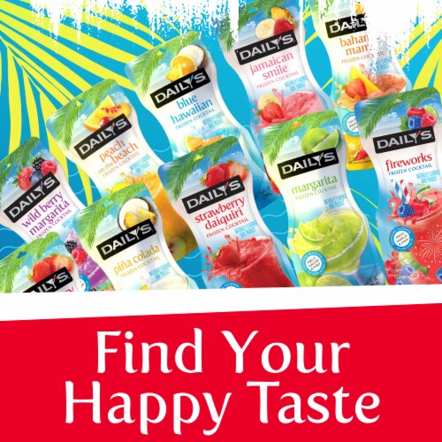 Daily's® Strawberry Daiquiri Frozen Ready to Drink Cocktail Single Pouch Perspective: bottom