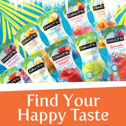 Daily's® Peach on the Beach Frozen Ready to Drink Cocktail Single Pouch Perspective: bottom