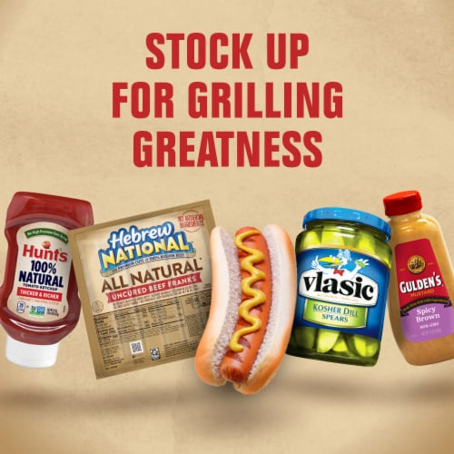 Hebrew National All Natural* Uncured Beef Franks Hot Dogs Perspective: bottom