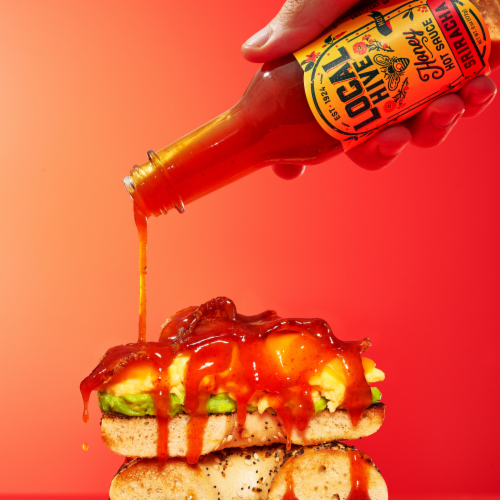 Local Hive Sriracha Hot Honey Sauce Perspective: bottom