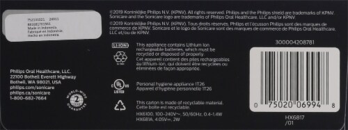 Philips Sonicare White Mint ProtectiveClean 4100 Plaque Control Rechargeable Electric Toothbrush Perspective: bottom
