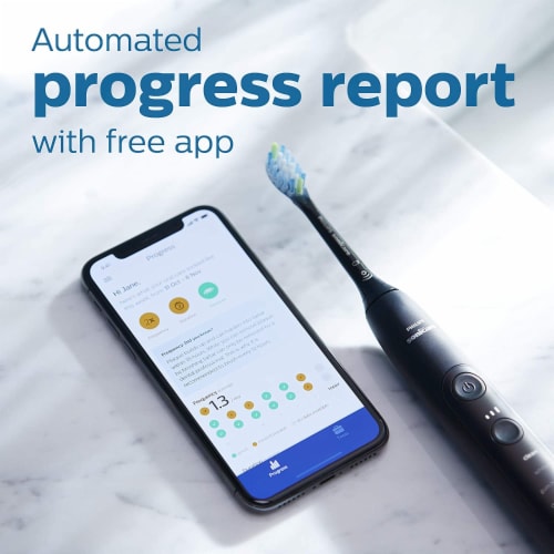 Philips Sonicare Black ExpertClean 7300 Rechargeable Electric Toothbrush Perspective: bottom