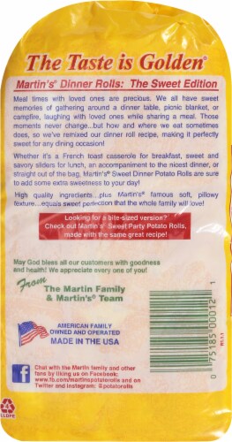 Martin's® Sweet Dinner Potato Rolls Perspective: bottom