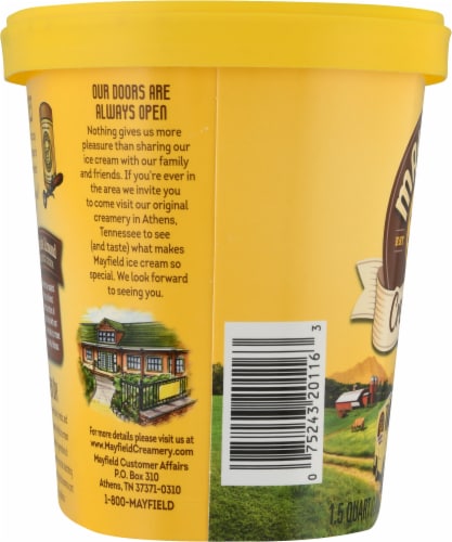 Mayfield Creamery® Chocolate Almond Ice Cream Tub Perspective: bottom