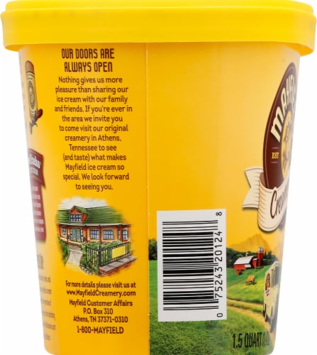 Mayfield Creamery® Moose Tracks® Ice Cream Tub Perspective: bottom