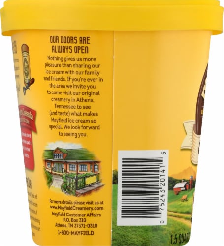 Mayfield Creamery® Strawberry Cheesecake Ice Cream Tub Perspective: bottom
