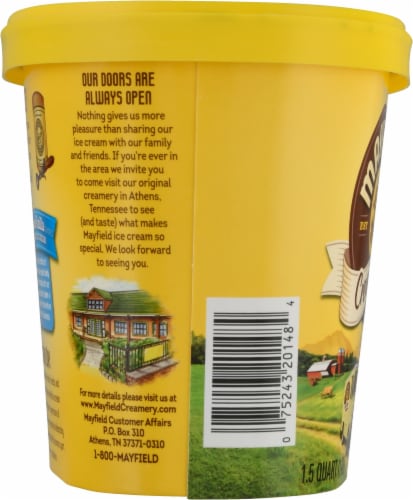 Mayfield Creamery® Homemade Vanilla Ice Cream Tub Perspective: bottom