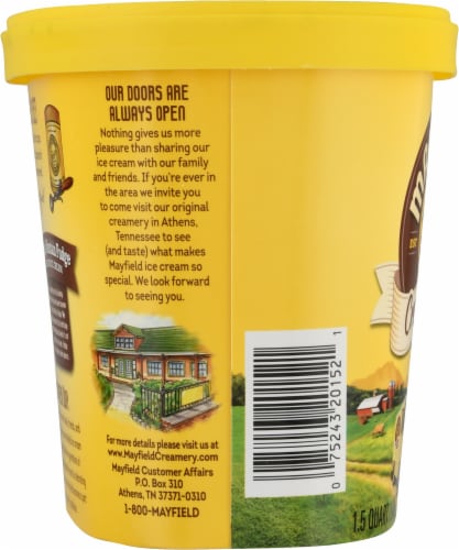Mayfield Creamery® Smoky Mountain Fudge Ice Cream Tub Perspective: bottom