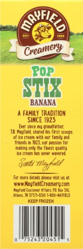 Mayfield Creamery® Pop Stix Banana Multipack Frozen Snack Ice Pop Perspective: bottom