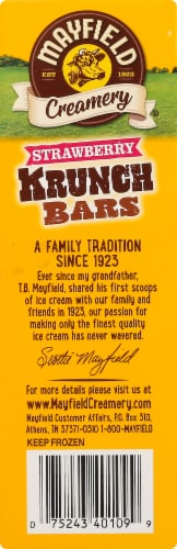 Mayfield Creamery Strawberry Krunch Bars Ice Cream Bars Perspective: bottom