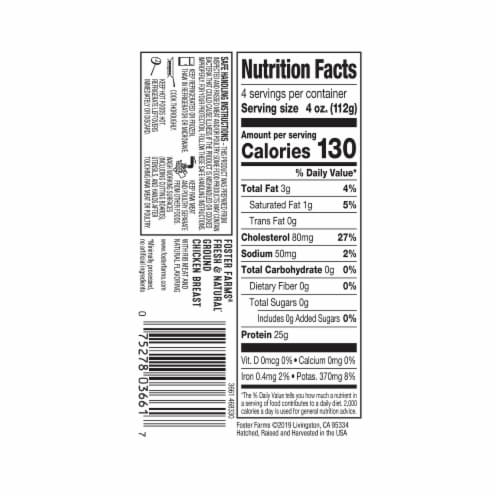 Foster Farms All Natural Ground Fresh Chicken Breast Perspective: bottom
