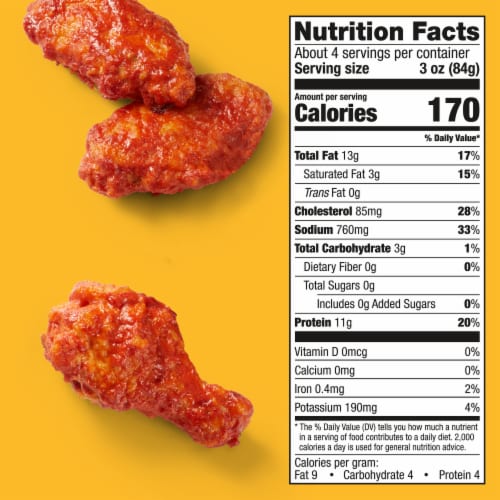 Foster Farms Hot 'N Spicy Chicken Wings Perspective: bottom