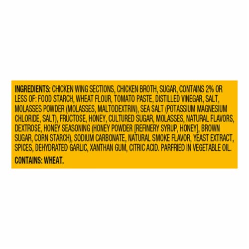 Foster Farms Honey BBQ Glazed Chicken Wings 22 oz Perspective: bottom