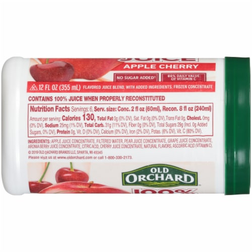 Old Orchard Apple Cherry Juice Concentrate Perspective: bottom