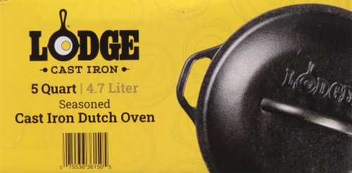 Lodge Dutch Oven Cast Iron With Loop Handles Perspective: bottom
