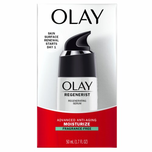 Olay Regenerist Regenerating Serum Fragrance-Free Light Gel Face Moisturizer Perspective: bottom