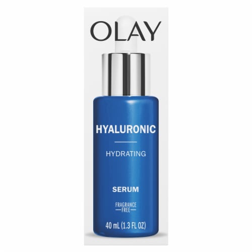 Olay Hyaluronic + Peptide 24 Fragrance-Free Serum Perspective: bottom
