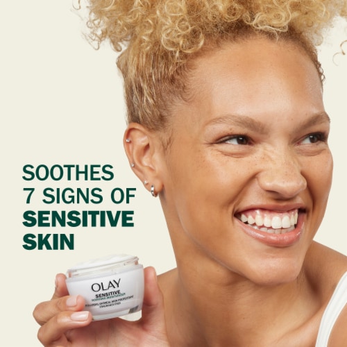 Olay Sensitive Facial Moisturizer Cream Soothing for Sensitive Skin Perspective: bottom