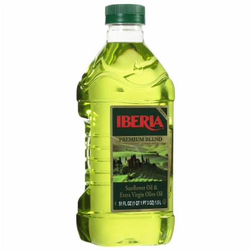 Iberia Premium Blend Sunflower Oil & Extra Virgin Olive Oil 51 fl oz Perspective: bottom