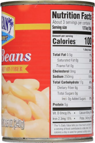 Caribbean Rhythms Butter Beans 14.1 oz Perspective: bottom
