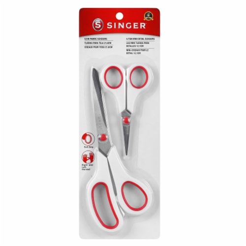 SINGER Fabric and Craft Scissors - Pink/White, 2 pk - Jay C Food