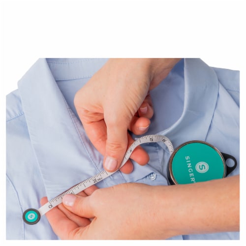 SINGER® ProSeries Retractable Pocket Tape Measure - Teal Perspective: bottom