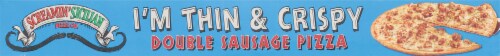 Screamin' Sicilian™ Thin & Crispy Double Sausage Pepperoni Frozen Pizza Perspective: bottom
