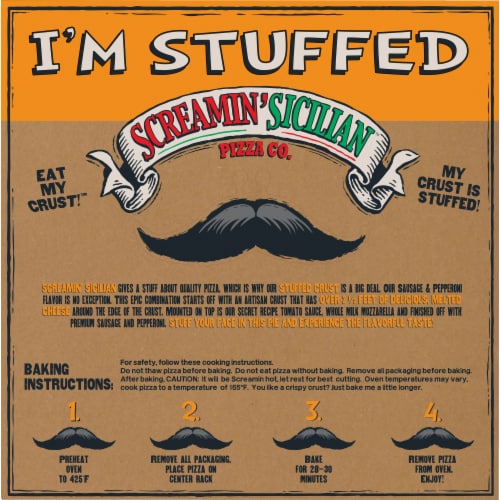 Screamin Sicilian™ Sausage and Pepperoni Stuffed Crust Frozen Pizza Perspective: bottom