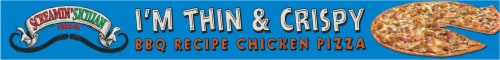 Screamin’ Sicilian™ Thin Crust BBQ Recipe Chicken Pizza Perspective: bottom