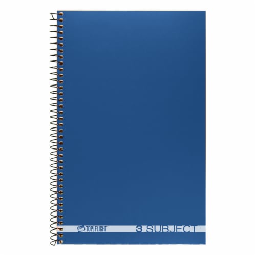 Top Flight Boss College Ruled 3-Subject Notebook - 108 Sheets - Assorted Perspective: bottom