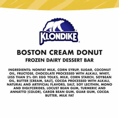 Klondike® Boston Cream Donut Frozen Dairy Dessert Bars Perspective: bottom